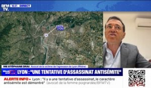 Femme juive poignardée à Lyon: "Son pronostic vital n'est pas engagé, [...] le caractère antisémite est démontré", assure l'avocat de la victime, Me Stéphane Drai