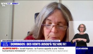 Lina Besnier, maire de Saint-Clément-des-Baleines (Charente-Maritime): "Les arbres sont fragilisés (...) je demande aux gens d'être prudents"