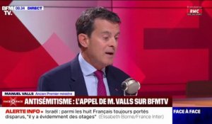 Manuel Valls, ancien Premier ministre, estime que la République "est la seule réponse possible" face à l'explosion de l'antisémitisme