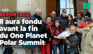 Ce bout de glacier est venu à Paris pour mourir pendant le One Planet Polar Summit