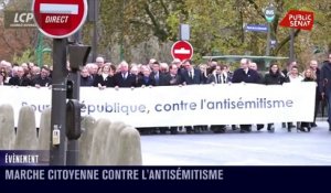 Départ de la marche contre l'antisémitisme du 12 novembre 2023 à Paris