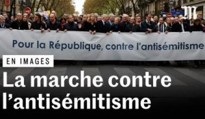 Une foule immense a défilé contre l’antisémitisme à Paris