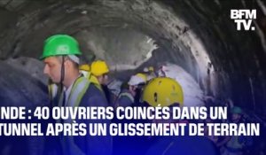 En Inde, 40 ouvriers sont coincés dans un tunnel après un glissement de terrain