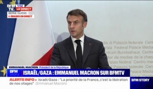 Israël/Gaza: "La France continuera d'œuvrer pour une solution à deux États", affirme Emmanuel Macron