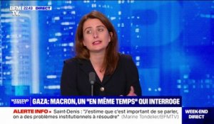 Rencontres de Saint-Denis: Marine Tondelier (EELV) a demandé à Emmanuel Macron d'exiger que "des enquêteurs de la Cour pénale internationale" puissent entrer à Gaza