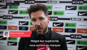 15e j. - Simeone : “Barcelone mérite le résultat même si nous aurions pu marquer en 2ème période”