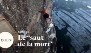 Un Norvégien plonge d'une falaise pour un record du "saut de la mort"