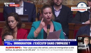 Mathilde Panot (LFI): "Hier vous avez été défait, votre loi immigration a été battue, du jamais vu en 25 ans"
