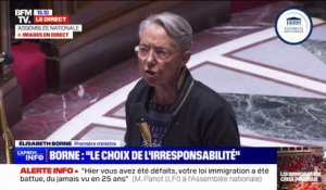 Motion de rejet contre la loi Immigration: "Vous avez fait le choix de l'irresponsabilité" répond Élisabeth Borne à Boris Vallaud