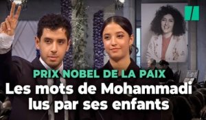 La prix Nobel de la paix Narges Mohammadi, emprisonnée en Iran, s’exprime par la voix de ses enfants