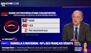 Pour 46% des Français, Jordan Bardella serait "un bon premier ministre" dans l'hypothèse d'une cohabitation (sondage Elabe/BFMTV)