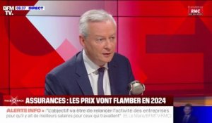 Assurances: "Nous veillerons à ce que les augmentations soient raisonnables", assure Bruno Le Maire