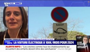Prêt de 100€/mois pour une voiture électrique: "Ça ne va pas concerner assez de personnes pour avoir un impact" réagit Marine Tondelier, la secrétaire nationale d'EELV