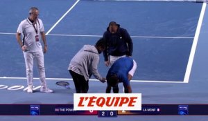 Victime d'une entorse à la cheville droite, Gaël Monfils abandonne - Tennis - UTS