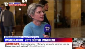 Projet de loi immigration: Sandrine Rousseau (EELV) dénonce "un texte d'extrême droite attentatoire aux droits humains fondamentaux"