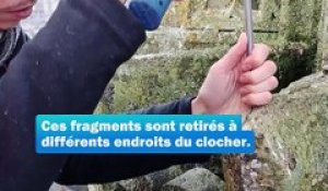 Des prélèvements de pierres sur une église de Caudebec-en-Caux