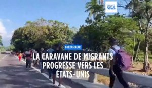 Mexique : la caravane de migrants progresse vers les États-Unis