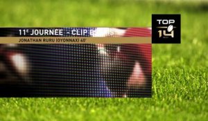 TOP 14 - Essai de Jonathan RURU (OYO) - Oyonnax Rugby - Section Paloise