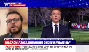 Vœux d'Emmanuel Macron: "C'était 13 minutes de creux, d'absence de vision" affirme Arthur Delaporte, député socialiste du Calvados