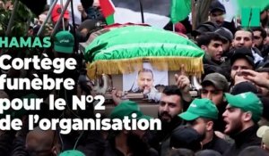 Les images des centaines de personnes réunies aux funérailles du N°2 du Hamas à Beyrouth