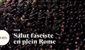 En Italie, les néofascistes effectuent des saluts "romains" lors de leur rendez-vous annuel à Rome
