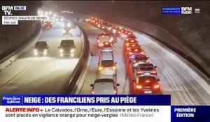 En Ile-de-France, des milliers d'automobilistes ont été bloqués sur les routes dans la nuit de lundi à mardi en raison de la neige