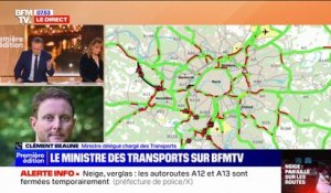 Neige et verglas: Clément Beaune évoque "une centaine d'accidents sans gravité" en Île-de-France