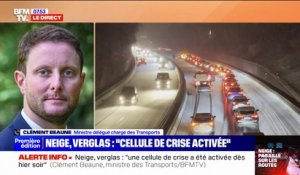 Neige: Clément Beaune annonce que "400 véhicules sont encore bloqués" en Ile-de-France