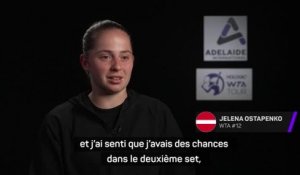 Adélaïde - Ostapenko : "Heureuse d'avoir terminé le match"