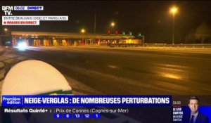 Neige et verglas: la circulation ralentie sur l'A16, dans le nord de Paris