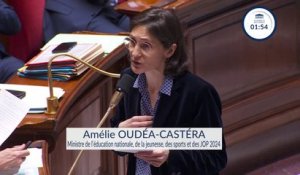 Harcèlement scolaire: Amélie Oudéa-Castéra affirme "qu'aucune situation ne doit rester sans réponse"