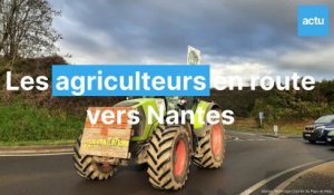 Loire-Atlantique : des agriculteurs en opération escargot vers Nantes