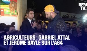 Colère des agriculteurs: Gabriel Attal et Jérôme Bayle s'expriment sur l'A64