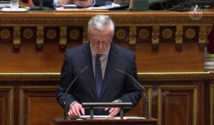 "Je suis né en 1989": Bruno Le Maire lit en simultané le discours de politique générale de Gabriel Attal aux sénateurs