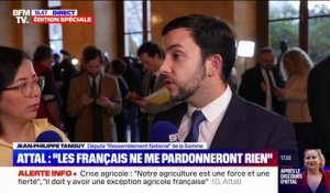 Déclaration de politique générale de Gabriel Attal: "Un catalogue La Redoute de mesurettes de secrétaires d'État", pour Jean-Philippe Tanguy (RN)