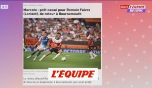 Prêt cassé pour Faivre (Lorient), de retour à Bournemouth - Foot - Transferts - L1