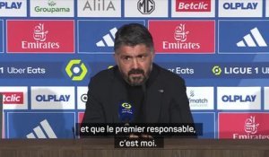 Marseille - Gattuso : "Le premier responsable, c'est moi"