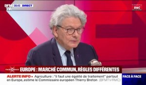 Agriculture: selon Thierry Breton, "il faut avoir une loi européenne", à l'image de la loi Egalim