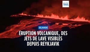 Islande : éruption volcanique, des jets de lave visibles depuis Reykjavik