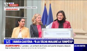 Amélie Oudéa-Castéra: "Je remercie le président de la République et le Premier ministre pour leur confiance renouvelée"