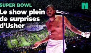 Alicia Keys, patins à roulettes, invités surprise... Revivez le show d’Usher à la mi-temps du Super Bowl