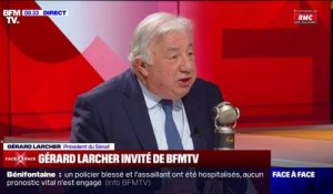 Grève SNCF: pour Gérard Larcher, "il faut prendre des dispositifs qui fassent que cet usage de la grève ne soit pas une prise d'otage"