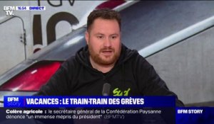 Grève à la SNCF: "On a une direction de l'entreprise qui a fait le choix d'aller à l'affrontement social", estime Julien Troccaz (secrétaire fédéral SUD-Rail)