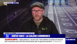 Grève à la SNCF: "Pour l'instant, c'est un échec, dans la mesure où on n'a pas réussi à trouver un compromis", affirme Fabien Villedieu (délégué du syndicat Sud-Rail)