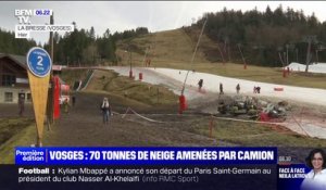 Vosges: 70 tonnes de neige amenées par camion font polémique dans la station de La Bresse