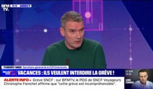 Grève à la SNCF: "Nous sommes disposés à rentrer à nouveau en négociations si la direction le souhaite", affirme Thierry Nier (secrétaire général de la CGT-Cheminots)