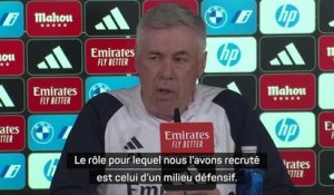 Real Madrid - Ancelotti ne va pas installer Tchouaméni en défense centrale