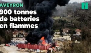 900 tonnes de batteries au lithium brûlées dans l’incendie d’un entrepôt en Aveyron
