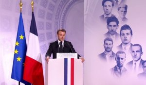Panthéonisation de Missak Manouchian: Emmanuel Macron parle de son "amour de la France jusqu'au don de sa vie"