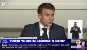 Emmanuel Macron: "La Russie ne peut, ni ne doit, gagner cette guerre en Ukraine. Nous sommes en train d'assurer notre sécurité collective"